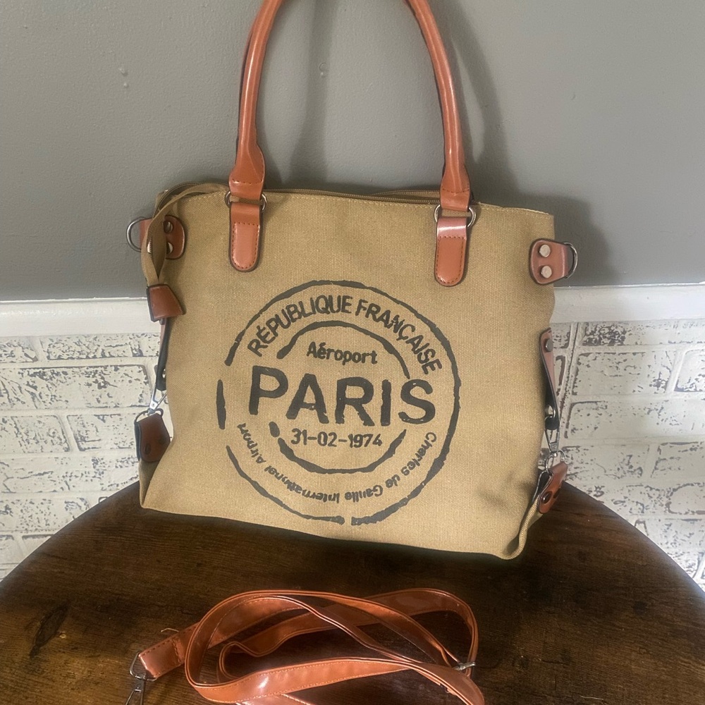 Aéroport Paris Tan Tote Bag